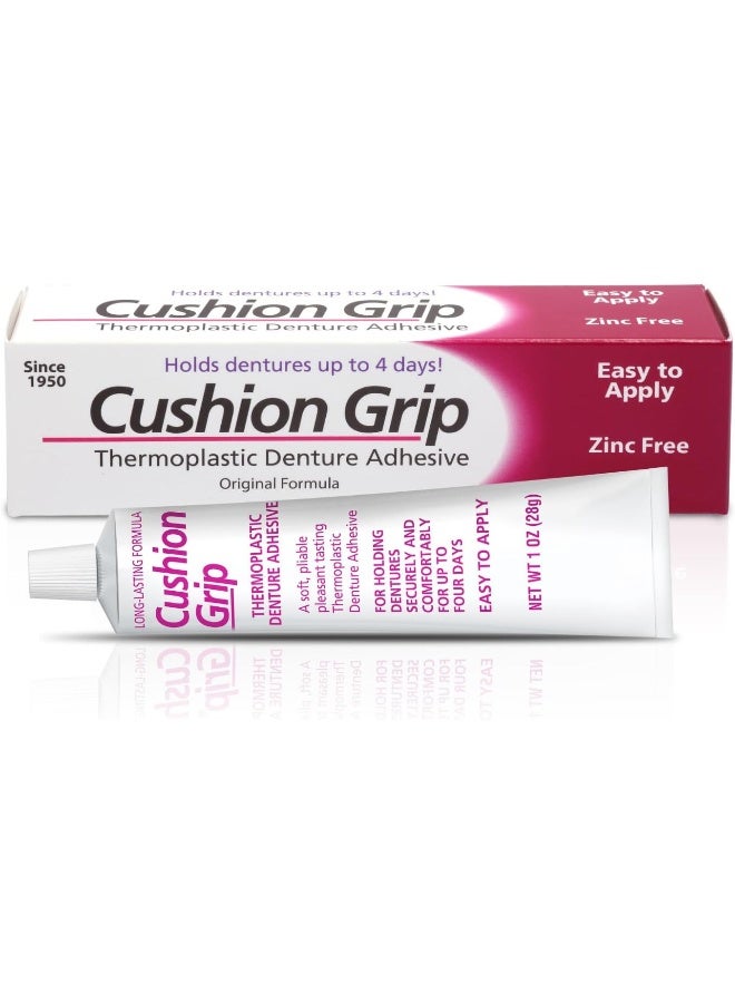 Cushion Grip Thermoplastic Denture Adhesive for Refitting and Tightening Loose Dentures - Image 1